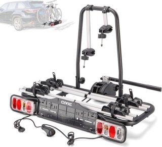 Robuuste trekhaakfietsendrager voor 2 fietsen — stevig, veilig en weerbestendig