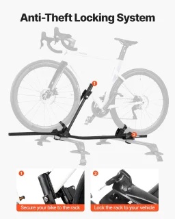 Universeel Dakfietsendrager Dakmontage voor 1 Fiets