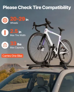 Universeel Dakfietsendrager Dakmontage voor 1 Fiets