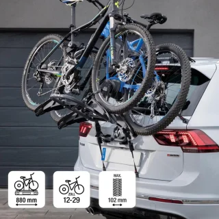 VH Supplies® Fietsendrager voor 2 elektrische fietsen (trekhaak)