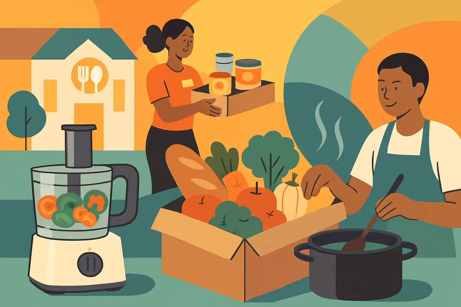 Hoe foodprocessors lokale voedselbanken en community kitchens transformeren