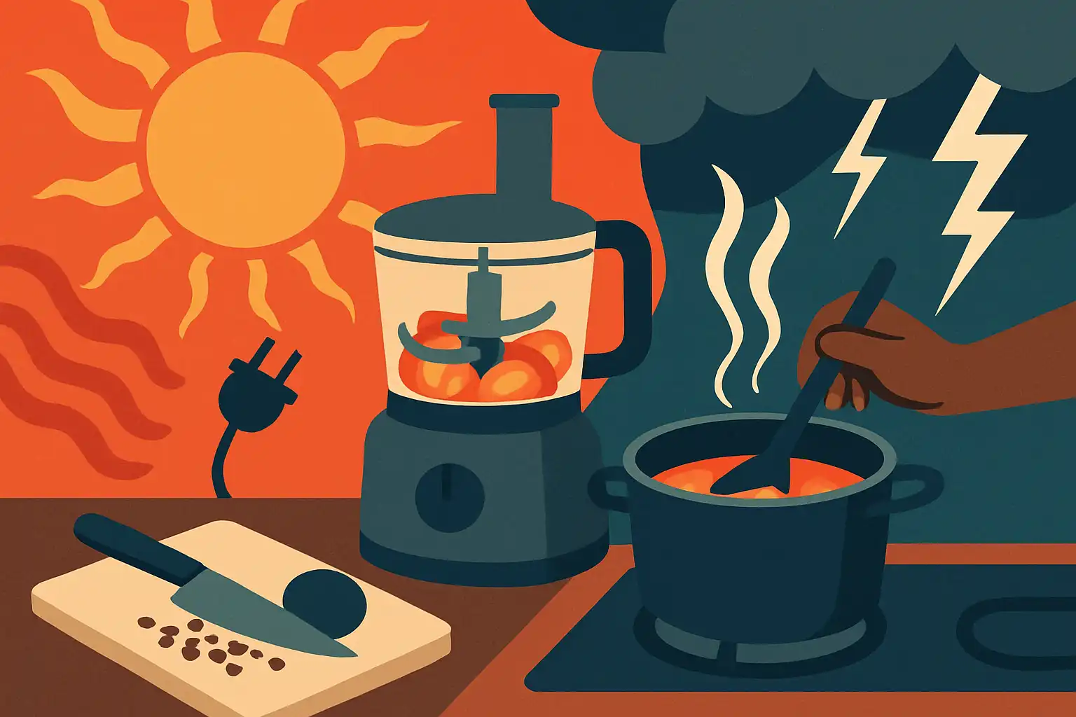 Koken met klimaatstress: recepten en hacks voor hitte, stroomuitval en schaarse ingrediënten met je foodprocessor