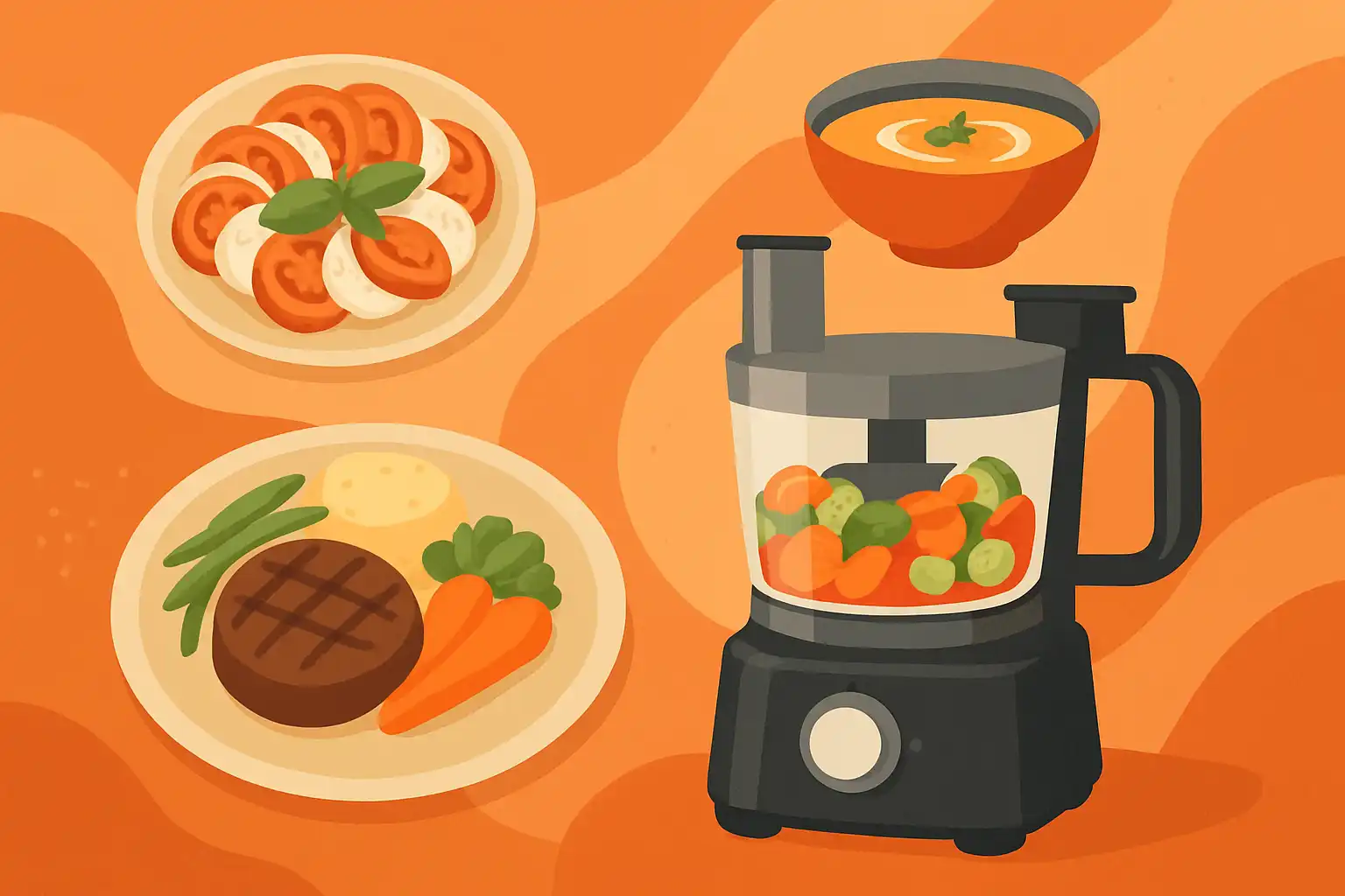 Serveer een feestmaaltijd met één foodprocessor: vier gangen in een handomdraai