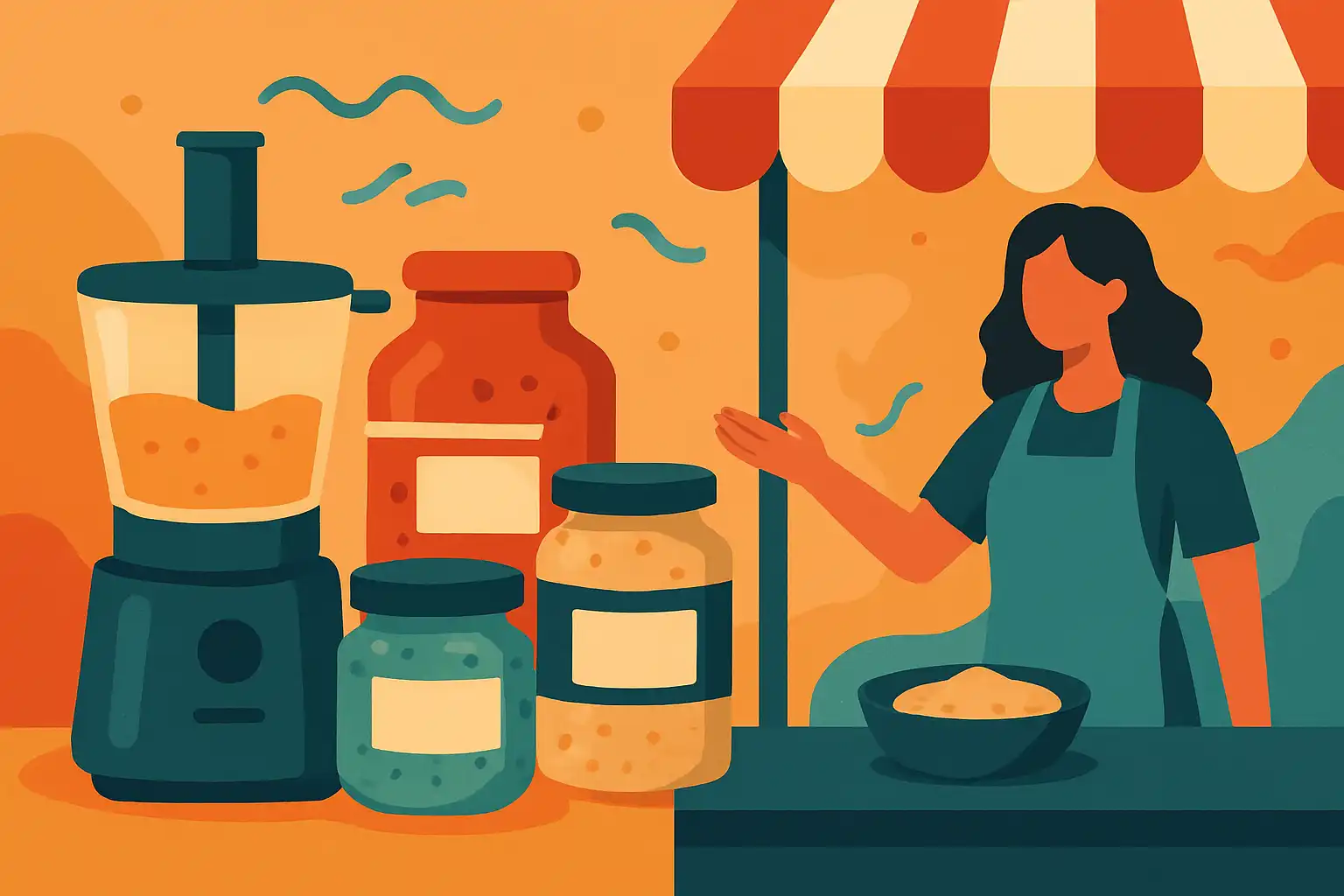 Van keuken naar marktkraam: zo verkoop je veilig en legaal sauzen, dips en spreads uit je foodprocessor