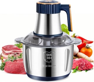 De Voedselhakmachine - Multifunctionele Groentesnijder - Vleesmolen - Elektrische Vleesmolen - Elektrische Groentesnijder - 500W - 5L Mengkom - 6 Roestvrijstalen Bladen - 5 Versnellingen - Thermische Bescherming - Veiligheidsknop - Antislip in één oogopslag