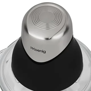 Mini Elektrische Hakker voor Koken en Bereiden van Pesto, Peterselie, Noten en Knoflook - Gegradueerde Glazen Kom 1L en Roestvrijstalen Messen