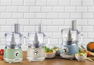 Ariete 1781/05 - Vintage food processor- 1000W - 2L inhoud - 2 snelheden - Blauw
