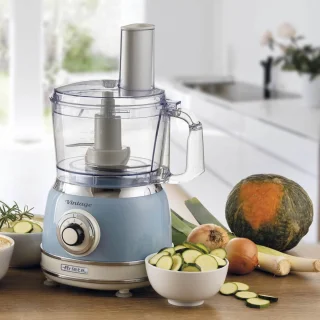 Ariete 1781/05 - Vintage food processor- 1000W - 2L inhoud - 2 snelheden - Blauw