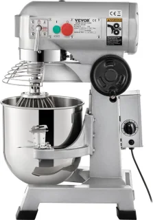 Keukenmachine, Commerciële Kneedmachine met 15Qt RVS Kom, 850W Zware Elektrische Keukenrobot met 3 Snelheden 113/184/341RPM, Deeghaak Klopklopper Inbegrepen, Staande Mixer voor Bakkerij Pizzeria