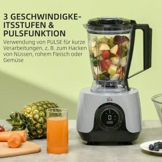 7-in-1 Keukenmachine - Multifunctionele Mixer met 1,25L Mengkom, 3 Snelheden en Veiligheidsfuncties