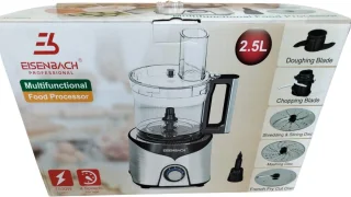 Eisenbach multifunctionele food processor 2,5 L - 1500 Watt. RVS