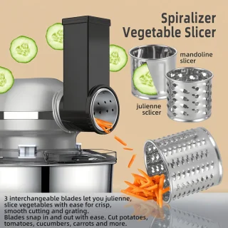 Keukenmachine – Keukenmixer – Keukenrobot – Foodprocessor – Blender – 2000W Motor – 5,5L RVS Mengkom