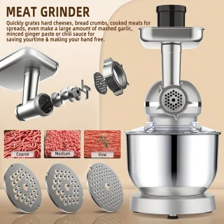 Keukenmachine – Keukenmixer – Keukenrobot – Foodprocessor – Blender – 2000W Motor – 5,5L RVS Mengkom