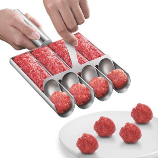 Wat vinden we goed aan de Gehaktbalvorm met lepel in roestvrij staal