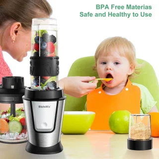 Multifunctionele Keukenmachine 3-in-1 – 700W – Blender, Hakmolen & Snijmachine – Sapcentrifuge & Slow Juicer – Compact Ontwerp – Zilver - TELEO