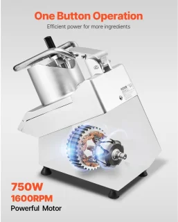 Keukenmachine – Foodprocessor – Keukenrobot – Keukenmixer – Hakmolen – 750W Motor – 6 Roestvrijstalen Messen