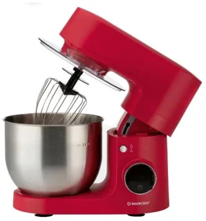 SILVERCREST® Keukenmachine 600 W - Foodprocessor - Inhoud mengkom: 5 L - Om te roeren, te kloppen en te kneden - Rood