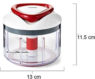 Handmatige Keukenmachine | Voedselhakker en Groentesnijder | Vaatwasserbestendig | Compact Ontwerp met 5 Jaar Garantie