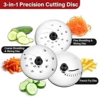 Multifunctionele Keukenmachine 1100W met 3,2L Mengkom, Blender, Hakmolen, Deegkneden, Citruspers en Garde - Zilver