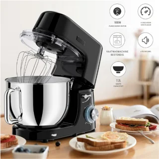 Multifunctionele Foodprocessor - Elektrische Keukenmachine Met Mengkom En Opzetstukken - Krachtige Hakmolen Mixer En Kneedmachine Voor Bakken En Koken