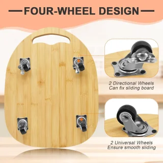 Accessoire voor keukenmachine - houten plank - 36 cm - houtkleur