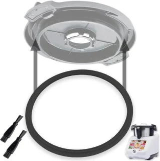Afdichtring mengkom - keukenmachine ring - 17 cm buitenmaat - zwart