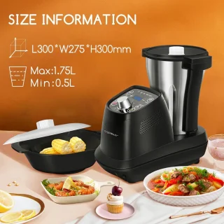 Aigostar Power Cook 33ICM keukenmachine zwart