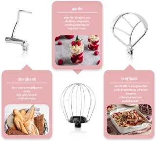 AMA® Keukenmachine Mixer met Mengkom - Roze
