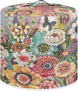 Apparaathoes met opbergvak 8 liter roze bloemenprint