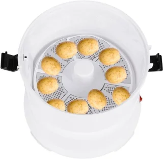 Automatische aardappelschilmachine wit
