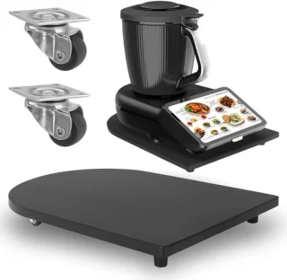 Bamboe glijbord - keukenmachine accessoire - zwart