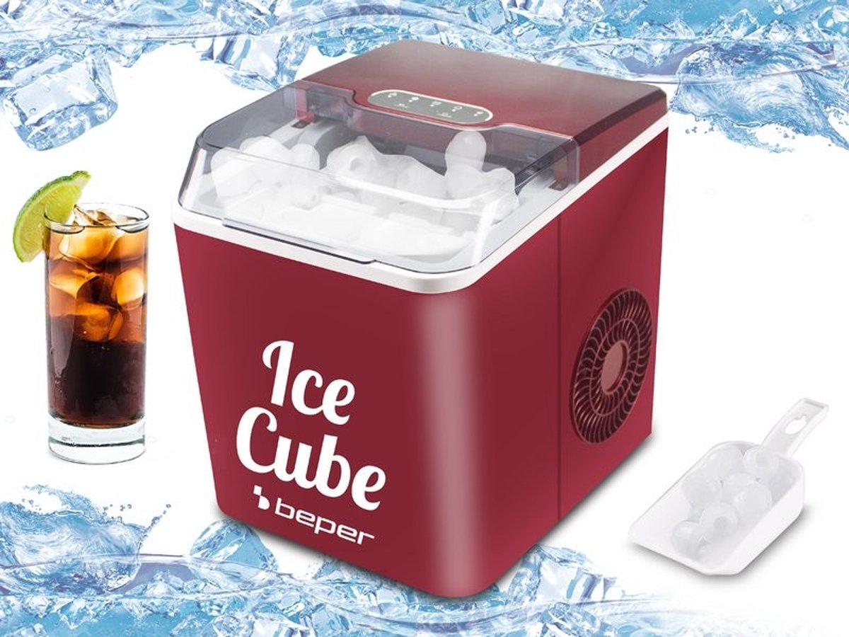 De Beper P102CON550 IJsblokmachine Rood in één oogopslag