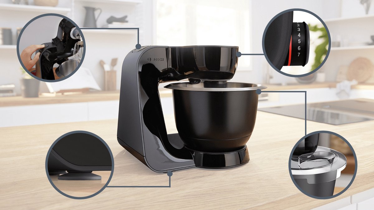 Wat vinden we goed aan de Bosch MUM59N26CB Keukenmachine 1000W 3,9L Zwart