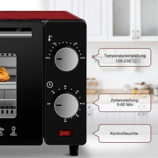 Compact 10L Mini-oven Aanrechtoven 36,5x22,1x28,5 cm