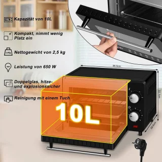 Compacte Mini-Oven 10L - Aanrechtoven