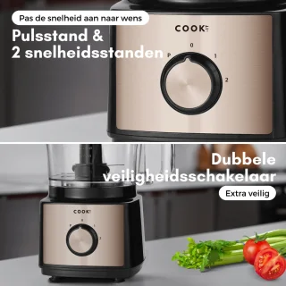 COOK-IT Foodprocessor en Blender 6-1 - 2L