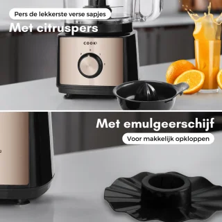 COOK-IT Foodprocessor en Blender 6-1 - 2L