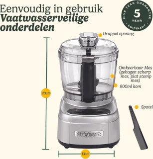 Cuisinart Mini Prep Pro mini keukenmachine 900 ml zilver