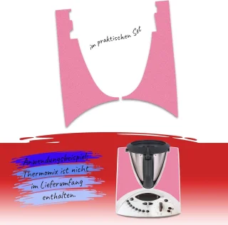 Decoratieve beschermfolie voor keukenmachine TM31 - lichtroze glitter