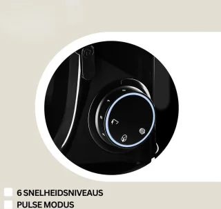 Deegmachine zwart-wit met deeghaak en garde 6 standen