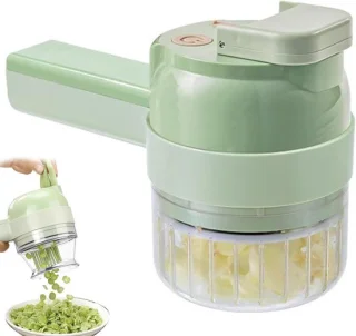 Draadloze groentehakker mini - 20.5 cm - wit