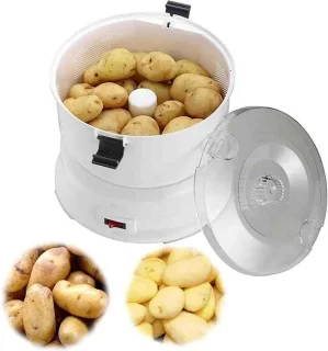 Elektrische aardappelschiller wit