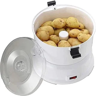 Elektrische aardappelschiller wit