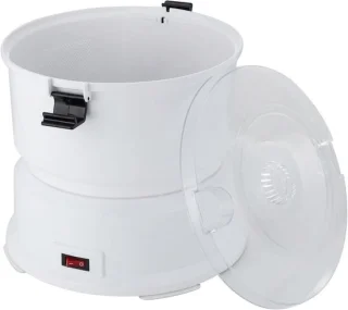 Elektrische Aardappelschilmachine 0,8 kg Wit