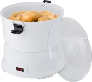 Elektrische aardappelschilmachine automatische dunschiller wit
