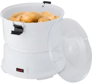 Elektrische aardappelschilmachine automatische dunschiller wit