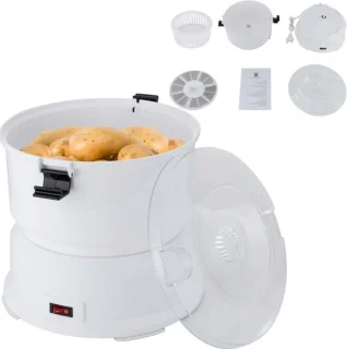 Elektrische aardappelschilmachine wit