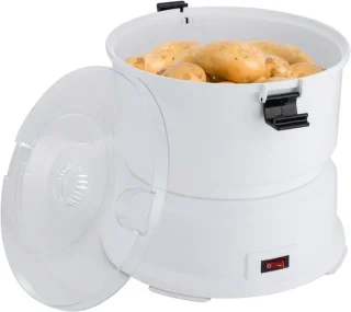 Elektrische aardappelschilmachine wit
