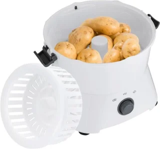 Elektrische aardappelschilmachine - wit
