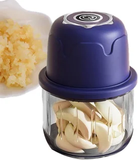 Elektrische hakker - keukenmachine mini - 350ml - blauw
